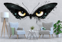 Load image into Gallery viewer, Dark Butterfly Eyes Wall Decal Gothic Abstract Wall Sticker Modern Living Room Removable Mural Art, 092gm
