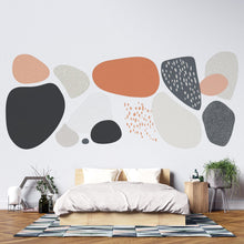 Load image into Gallery viewer, Abstract Shapes Wall Mural, Neutral Modern Wallpaper, Scandinavian Abstract Wall Art, Terracotta Beige Bedroom Decor 473mv