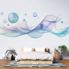 Load image into Gallery viewer, Abstract Wave Wall Mural, Pastel Fluid Wall Art, Modern Abstract Wallpaper, Blue Purple Wall Decor, Bedroom Peel and Stick Wall Mural 492mv