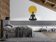 Load image into Gallery viewer, Meditation Wall Mural, Zen Wall Decor, Yoga Wall Art, Minimalist Bedroom Wallpaper, Spiritual Wall Decor, Wellness Wall Mural, 498mv