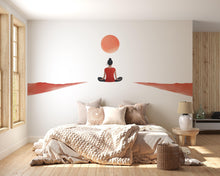 Load image into Gallery viewer, Meditation Wall Decal, Yoga Wall Decal, Zen Wall Decor, Minimalist Meditation Art, Spiritual Wall Sticker, Yoga Room Decor, 499mv