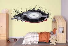 Load image into Gallery viewer, Vinyl Record Wall Decal Large, Music Wall Sticker, Record Splash Wall Art, DJ Wall Decor, Music Room Wall Decal, Vinyl Record Art, 509mv