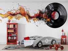 Load image into Gallery viewer, Vinyl Record Wall Decal, Music Wall Art Sticker, DJ Room Decor, Abstract Sound Wave Wall Decal, Music Lover Decor, Vinyl Wall Sticker, 511mv