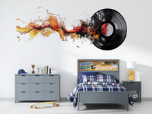 Load image into Gallery viewer, Vinyl Record Wall Decal, Music Wall Art Sticker, DJ Room Decor, Abstract Sound Wave Wall Decal, Music Lover Decor, Vinyl Wall Sticker, 511mv