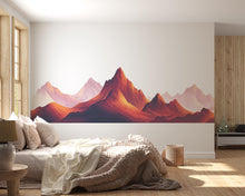 Load image into Gallery viewer, Mountain Wall Decal Landscape, Mountain Wall Art Sticker, Nature Wall Decor, Modern Mountain Wall Decal, Panorama Art, Wall Decor, 015gm