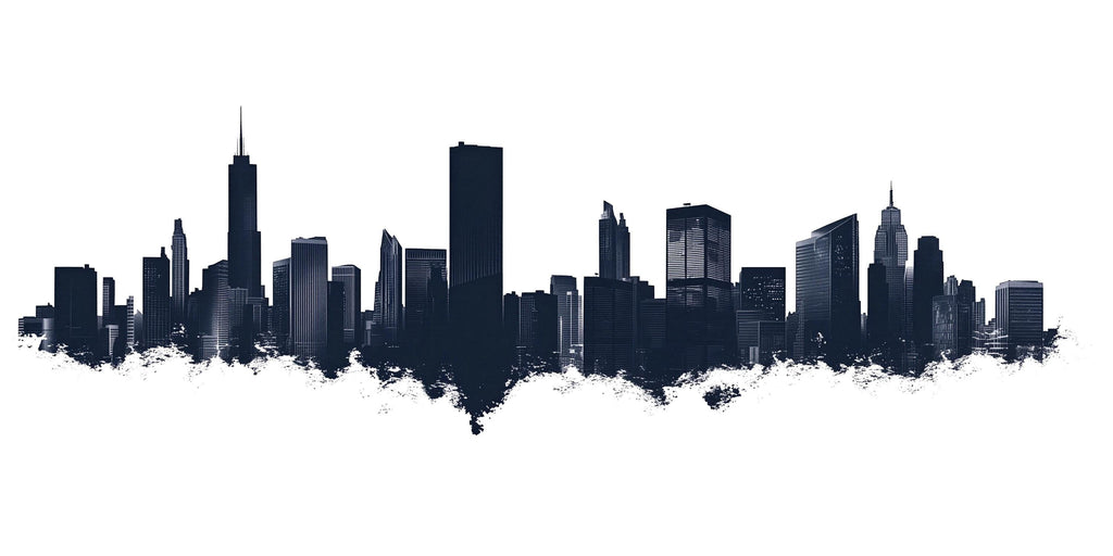 City Skyline Wall Decal, Modern Skyline Wall Art, Cityscape Wall Sticker, Urban Wall Decor, Minimalist City Wall Decal, Room Wall Art, 019gm