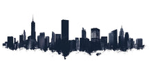 Load image into Gallery viewer, City Skyline Wall Decal, Modern Skyline Wall Art, Cityscape Wall Sticker, Urban Wall Decor, Minimalist City Wall Decal, Room Wall Art, 019gm