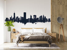 Load image into Gallery viewer, City Skyline Wall Decal, Modern Skyline Wall Art, Cityscape Wall Sticker, Urban Wall Decor, Minimalist City Wall Decal, Room Wall Art, 019gm