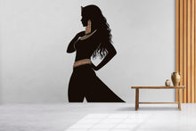 Load image into Gallery viewer, Egyptian Woman Wall Decal, Cleopatra Silhouette Wall Art, Egyptian Goddess Wall Sticker, Large Woman Wall Decor, Ancient Egypt Decor, 024gm