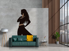 Load image into Gallery viewer, Egyptian Woman Wall Decal, Cleopatra Silhouette Wall Art, Egyptian Goddess Wall Sticker, Large Woman Wall Decor, Ancient Egypt Decor, 024gm