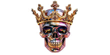 Load image into Gallery viewer, Skull Crown Wall Decal, Crowned Skull Wall Sticker, Gothic Skull Wall Art, King Skull Wall Decor, Skull Wall Decal, Edgy Wall Art Decor026gm