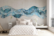 Load image into Gallery viewer, Ocean Wave Wall Decal, Abstract Wave Wall Art, Coastal Wall Decor, Modern Wave Wall Sticker, Beach House Decor, Coastal Bedroom Decor, 030gm
