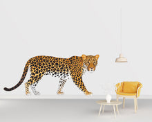 Load image into Gallery viewer, Leopard Wall Decal, Safari Animal Wall Sticker, Jungle Animal Wall Art, Leopard Wall Decor, Safari Nursery Decor, Animal Wall Decal, 032gm