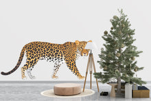 Load image into Gallery viewer, Leopard Wall Decal, Safari Animal Wall Sticker, Jungle Animal Wall Art, Leopard Wall Decor, Safari Nursery Decor, Animal Wall Decal, 032gm