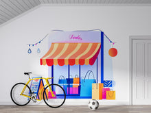 Load image into Gallery viewer, Kids Shop Wall Decal, Storefront Wall Sticker, Playroom Wall Decor, Kids Room Wall Art, Pretend Play Store Decal, Nursery Wall Sticker,043gm