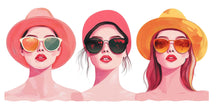 Load image into Gallery viewer, Fashion Women Wall Decal, Art Wall Sticker, Beauty Salon Wall Decor, Fashion Illustration Wall Art, Wall Decal, Salon Wall Art Decor, 045gm