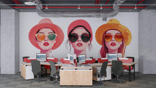 Load image into Gallery viewer, Fashion Women Wall Decal, Art Wall Sticker, Beauty Salon Wall Decor, Fashion Illustration Wall Art, Wall Decal, Salon Wall Art Decor, 045gm