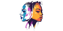 Load image into Gallery viewer, Abstract Face Wall Decal, Modern Woman Wall Art, Fashion Wall Sticker, Abstract Portrait Wall Decor, Beauty Salon Wall Decal, 049gm