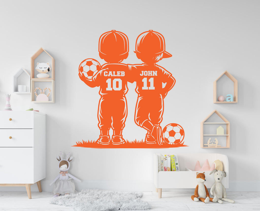 Brother Soccer wall decor, Custom Wall Decal Sport Vinyl, Soccer stickers, Boys Passion, Soccer Wall Art, Wall Stickers, Kids Room