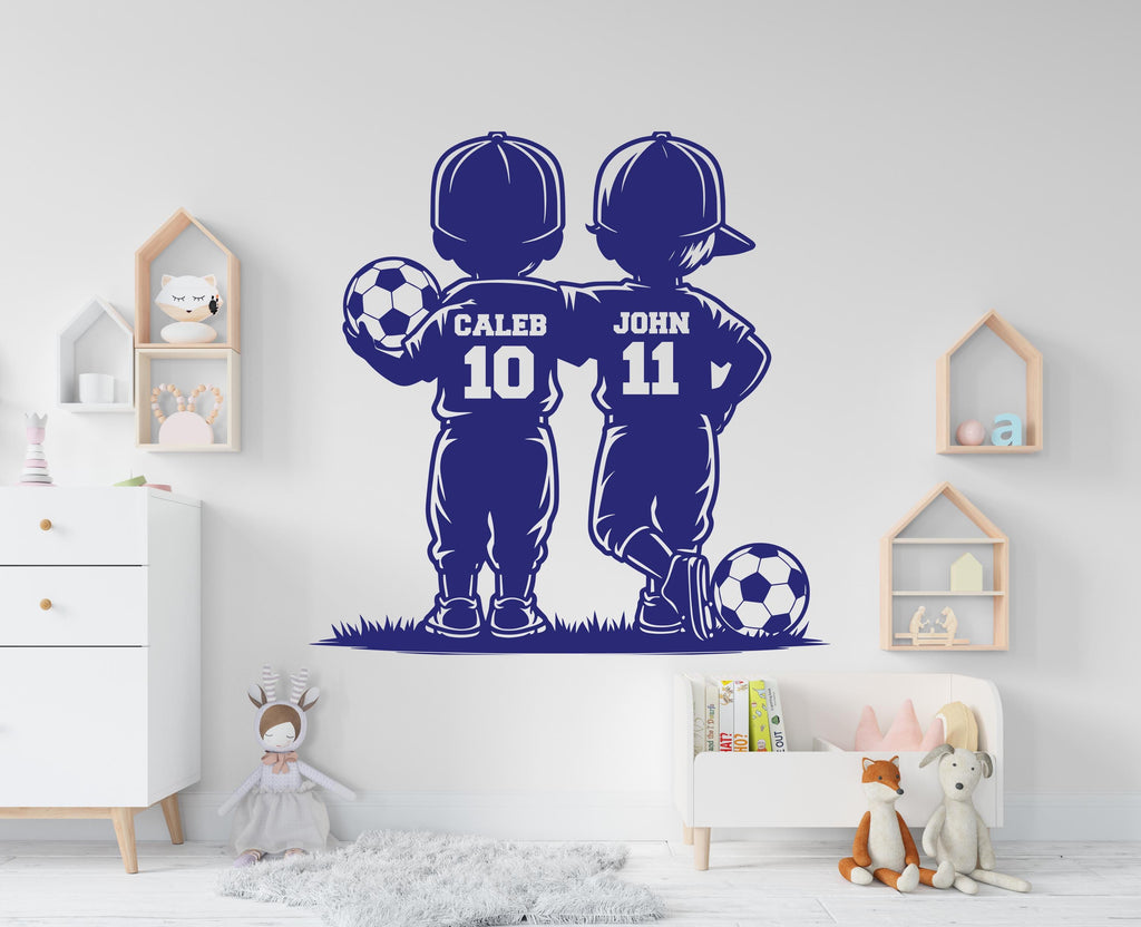 Brother Soccer wall decor, Custom Wall Decal Sport Vinyl, Soccer stickers, Boys Passion, Soccer Wall Art, Wall Stickers, Kids Room