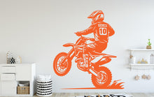 Load image into Gallery viewer, Motocross Wall Decal, Bike Wall sticker, Motocross wall art Kids room Decal