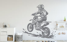Load image into Gallery viewer, Motocross Wall Decal, Bike Wall sticker, Motocross wall art Kids room Decal