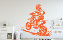 Load image into Gallery viewer, Motocross Wall Decal, Bike Wall sticker, Motocross wall art Kids room Decal