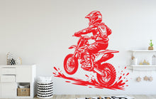 Load image into Gallery viewer, Motocross Wall Decal, Bike Wall sticker, Motocross wall art Kids room Decal