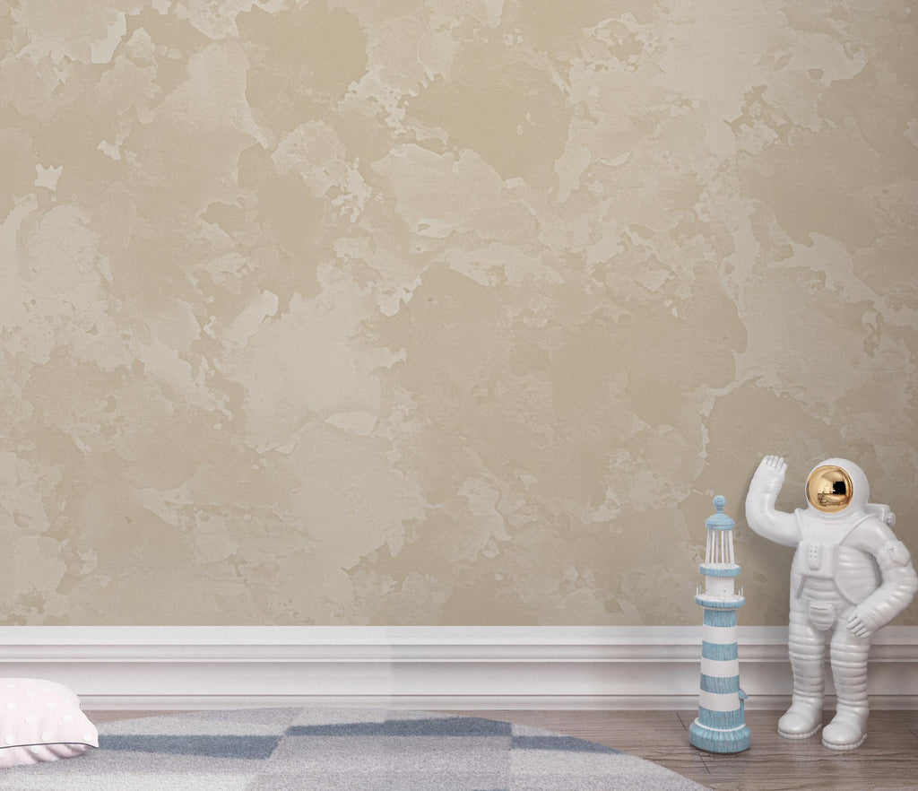 Luxury Limewash Wall Mural – Warm Beige & Light Taupe Natural Plaster Texture – Elegant Architectural Mineral Finish Wall Art