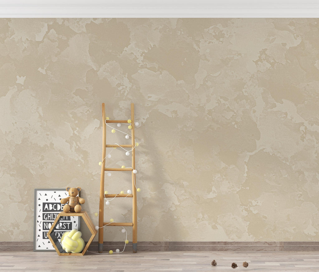 Luxury Limewash Wall Mural – Warm Beige & Light Taupe Natural Plaster Texture – Elegant Architectural Mineral Finish Wall Art