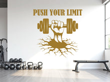 Load image into Gallery viewer, Gym Wall Decor Crack Wall Fitness Wall Art Gym Wall Decals Cracked Wall Decal Sticker Crossfit Gifts Home Gym Wall Sticker Gym 790LU