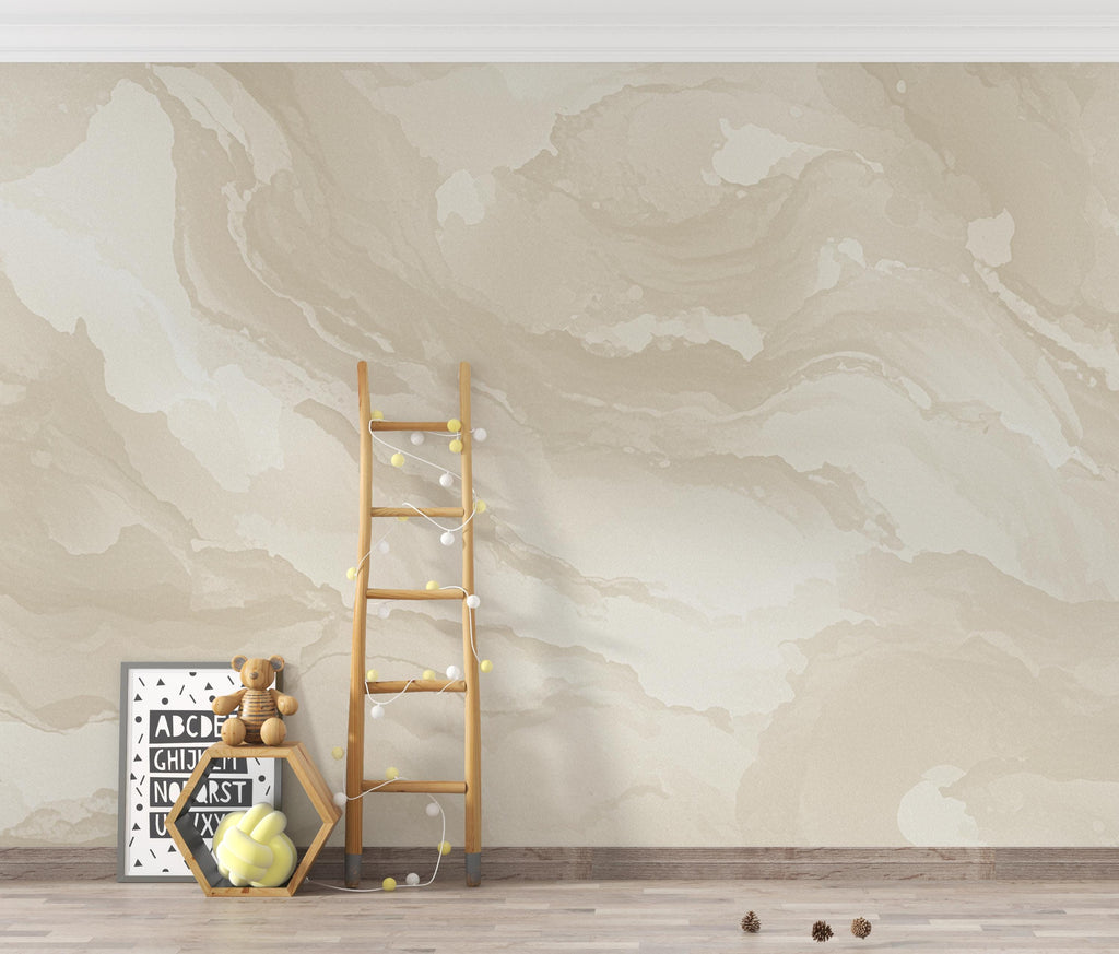 Japandi Limewash Wallpaper – Muted Beige & Soft Stone Seamless Pattern – Organic Plaster Texture – Minimalist Warm Neutral Wall Design