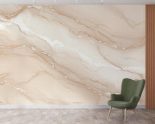 Load image into Gallery viewer, Elegant Neutral Marble Wallpaper – Blush Beige &amp; Ivory Veining – Soft Watercolor Stone Effect