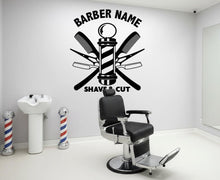 Load image into Gallery viewer, Barber Shop Wall Decal – Modern Barbershop Vinyl Wall Sticker – Hair Salon Wall Art – Grooming Studio Decor