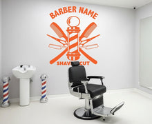 Load image into Gallery viewer, Barber Shop Wall Decal – Modern Barbershop Vinyl Wall Sticker – Hair Salon Wall Art – Grooming Studio Decor