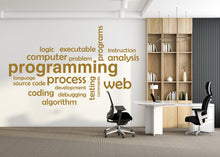 Load image into Gallery viewer, Programming Wall Decal, Technology Vinyl Wall Art Decal, Office Wall Decor, Business Software Wall Sticker, Computer It Decor Office 769LU