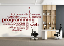 Load image into Gallery viewer, Programming Wall Decal, Technology Vinyl Wall Art Decal, Office Wall Decor, Business Software Wall Sticker, Computer It Decor Office 769LU