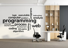 Load image into Gallery viewer, Programming Wall Decal, Technology Vinyl Wall Art Decal, Office Wall Decor, Business Software Wall Sticker, Computer It Decor Office 769LU