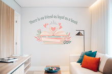 Load image into Gallery viewer, Library Floral Wall Art Decal, Library Wall Decal, Education Decals, Kids Room, Reading room, Nurseries, School, Kids Gifts Book Quote 770LU
