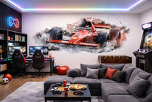 Load image into Gallery viewer, Formula Racing Car Wallpaper Formula One Style Race Car Wall Decal Gaming Room Wall Mural Sports Car Peel And Stick Wallpaper Teen Room