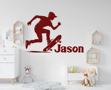 Load image into Gallery viewer, Wall Decal Skateboarder Skate Wall Art Stickers Skateboard Decals Skateboard Wall Stickers Kids Room Removable Home Decor Skate style 778LU