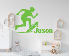 Load image into Gallery viewer, Wall Decal Skateboarder Skate Wall Art Stickers Skateboard Decals Skateboard Wall Stickers Kids Room Removable Home Decor Skate style 778LU