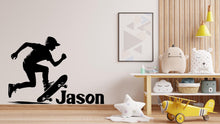 Load image into Gallery viewer, Wall Decal Skateboarder Skate Wall Art Stickers Skateboard Decals Skateboard Wall Stickers Kids Room Removable Home Decor Skate style 778LU