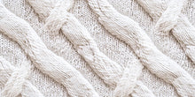 Load image into Gallery viewer, Chunky Knit Wallpaper Wall Decal 3D Cable Knit Texture Mural Cozy Neutral Bedroom Accent Wall Scandinavian Modern Soft Sweater Wallpaper