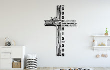 Load image into Gallery viewer, Jesus Wall Decals, Cross Decor, Religious Wall Hanging, Christian Art Gift, Jesus Line Art, Bible Verse
