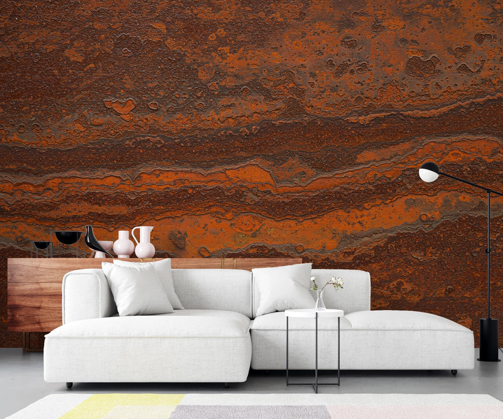 Rusty Metal Wallpaper | Industrial Metal Texture | Rust Patina Grunge Peel Stick