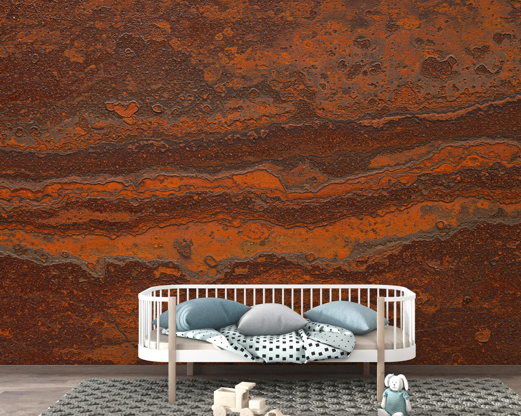 Rusty Metal Wallpaper | Industrial Metal Texture | Rust Patina Grunge Peel Stick