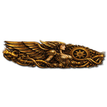 Load image into Gallery viewer, Steampunk Angel Car Decal, Gold Goddess Vinyl Sticker, Fantasy Female Warrior Decal, Large Car Sticker for Vehicle, Window or Truck All007