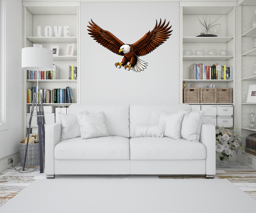 Eagle vinyl Wall Flying Eagle wall decal Wildlife Wall Decor Vinyl Decal Animal Patriotic Sticker Bird Stickers Bedroom Nursery Murals 793LU