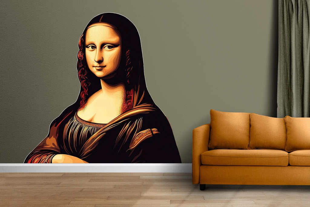 Mona Lisa Wall Sticker, Famous Art Decal, Renaissance Wall Art, Classic Painting Decor, Da Vinci Style Sticker, 104gm